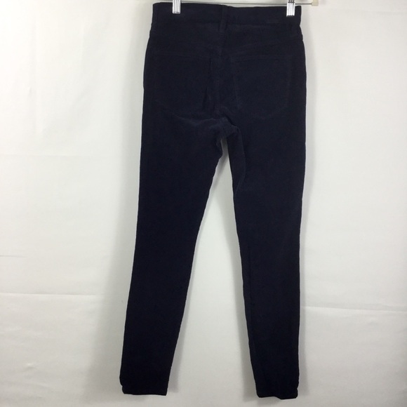 J. Crew 9" High Rise Toothpick Corduroy Pants, Navy - Picture 3 of 8